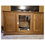 Wood Media Console Cabinet