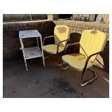 Vintage Metal Patio Chairs and Table