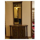 Wood Cabinet with Mirror