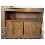 Wood Swivel Top Cabinet with Doors
