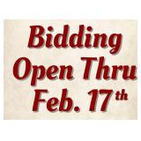 Bid Now Thru Feb. 17th