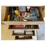 Contents of 4 Drawers: Scissors, Stapler, Envelope
