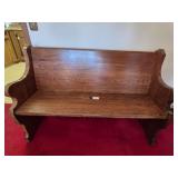 Wooden Church Pew Bench