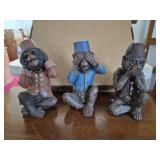 Hear See Speak No Evil Monkey Figurines