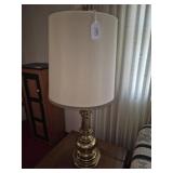 Brass Finish Table Lamp with Fabric Shade