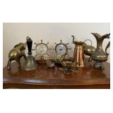 Brass Decor: Elephant, Bell, Swan, Barometer