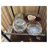 Glass Bowls and Apple Candy Dish