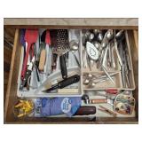 Kitchen Utensis and Flatware Drawer Lot