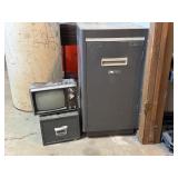 Vintage Metal Cabinets & Motorola TV