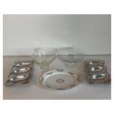 Serving Platters & Glass Cake Pedestal