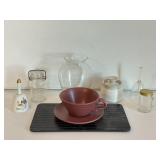 Thawing Board, Vintage Canning Jar & Stoneware Jar