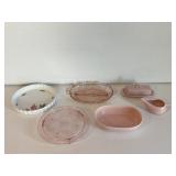 Pink Depression Glass & Ceramic Serveware