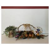 Ceramic Fruit Clock & Decor