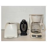 Toaster, Electric Can Opener & Coffee Maker