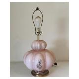 Vintage Opaque Pink Glass Bubble Lamp