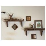 Shelves, Mirrors & Deer Figurines