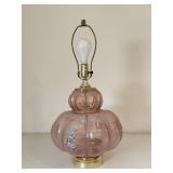 Vintage Pink Glass Bubble Lamp