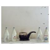 Old Spice After Shave Bottles & Pipe Planter