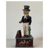 Cast Iron Uncle Sam Mechanical Bank
