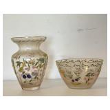 Romanian Crystal Bowl & Vase