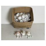 Painted Bisqueware Snowballs