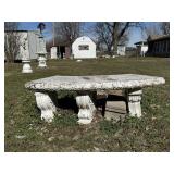 Cement Outdoor Bench