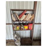 Metal Industrial Shelf Unit & contents