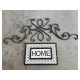 Home Wall Plaque & Wrought Iron Metal Wall Decor