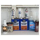 Spray Paint, Denatured Alcohol & Cleaners