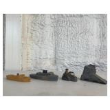 Vintage Wood Boats & Cast Metal Military Toys
