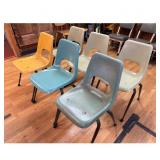 Set of 6 Vintage School Chairs