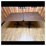 Pair of Square Laminate Top Tables