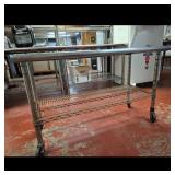 Stainless Steel Top Rolling Kitchen Cart