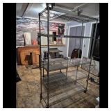 Metal Wire Shelving Unit on Wheels