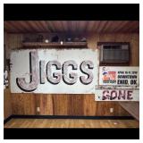 8-ft. Jiggs Sign, "Gone" and Enid BBQ Sign