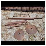 Assorted Metal Farm Equipment Parts