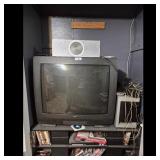 RCA Television, Phillips DVD Player, Speakers,