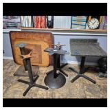Restaurant Table Tops and Metal Bases