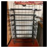 Black Metal Wire Retail Display Rack Shelving