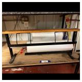 Paper Roll Dispenser Cutter Metal Wood Frame