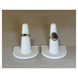 14 KT Gold Amethyst Rings