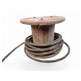 Wood Cable Spool with Metal Cable