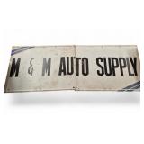 M & M Auto Supply Metal Sign