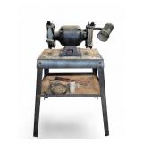 Bench Grinder with Stand and Light