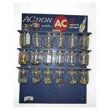 AC Spark Plugs Display With Jars & Hardware