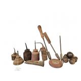 Vintage Oil Cans & Wood Handle Tools