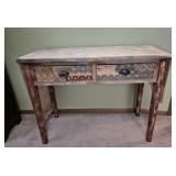 Rustic Console Table with Two Drawers