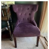 Purple Tufted Accent Chair