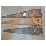 3 Vintage Hand Saws