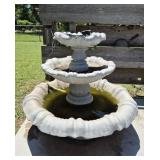 Tiered Concrete Garden Fountain